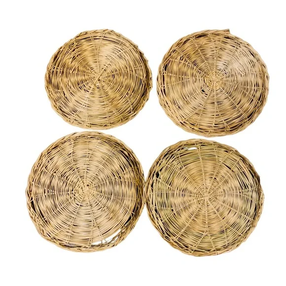 Boho Wicker Bamboo Basket Wall Decor - Picture 5 of 7